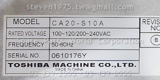 TOSHIBA) CA20-S10A - 工控王國集團- Spare Parts World Corporation